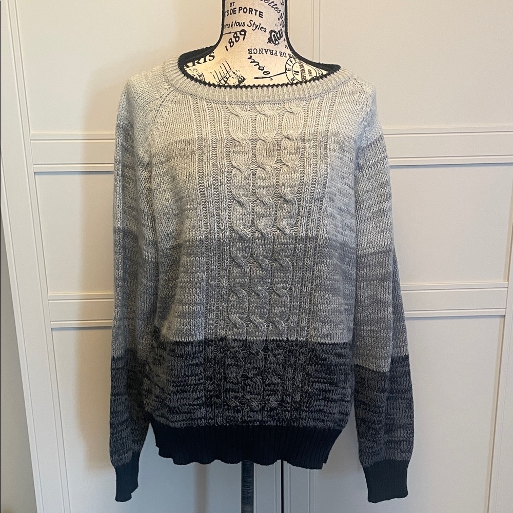Chartwell Vintage 80s Unisex Gray Gradient Sweater SZ M EUC Grandpacore